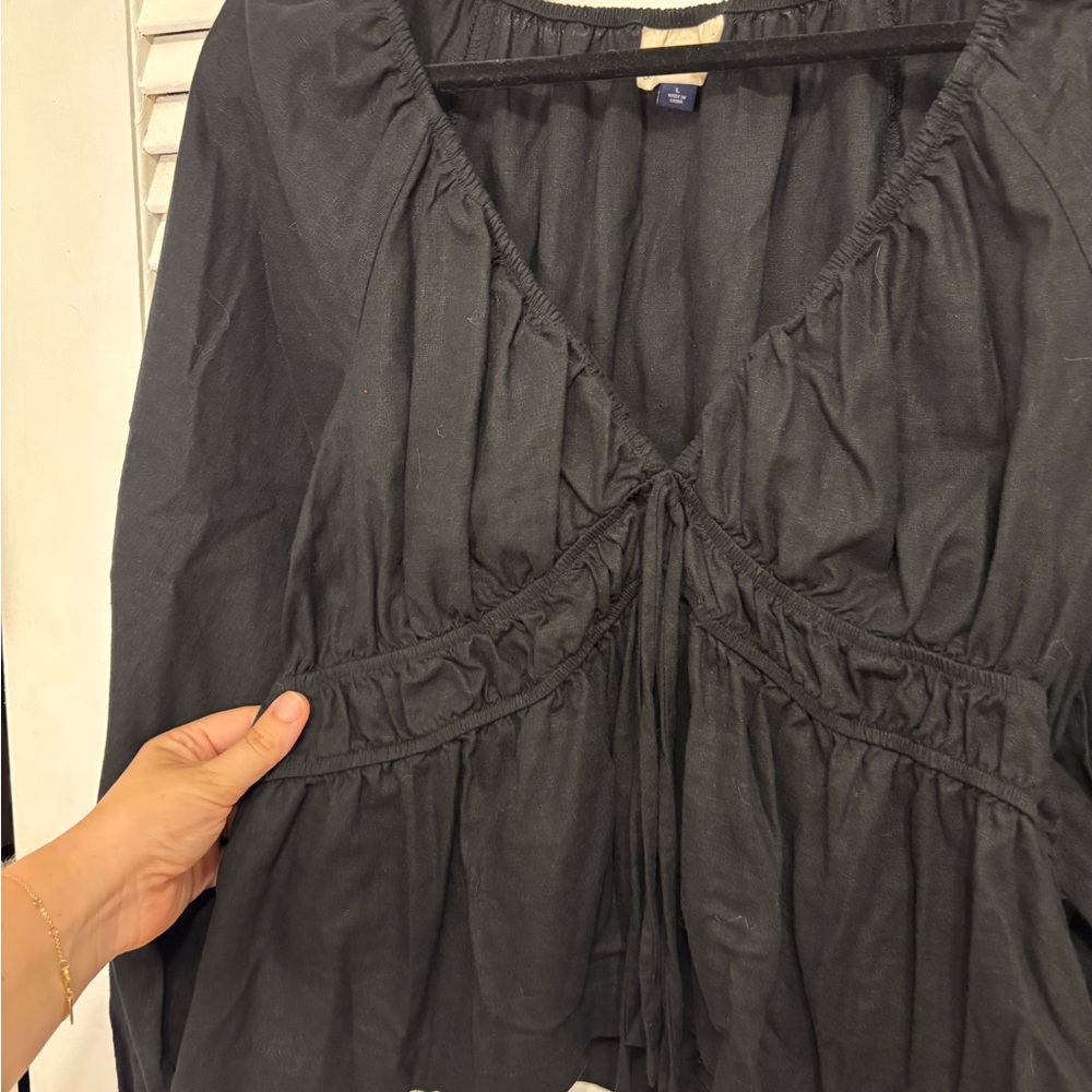 Universal Thread Black Boho Blouse - image 1